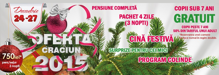 Ofertă Crăciun 2015 la Baia Roșie Resort